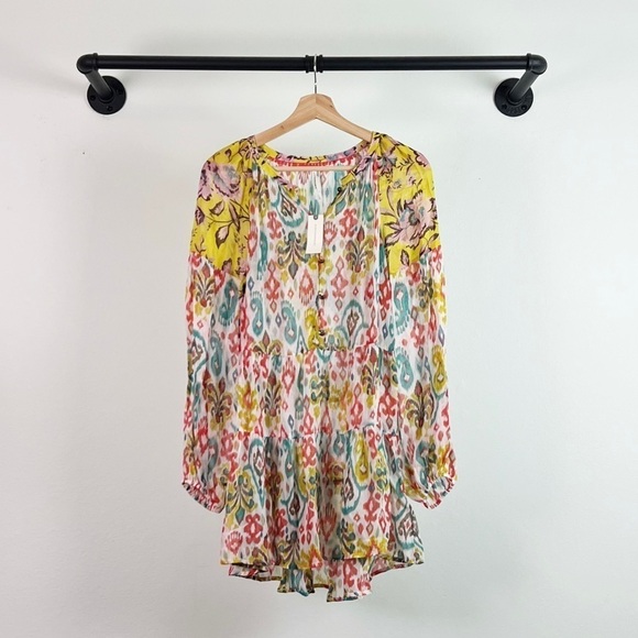 NWT Anthropologie Maureen Tiered Floral Tunic Babydoll Blouse - Picture 5 of 8